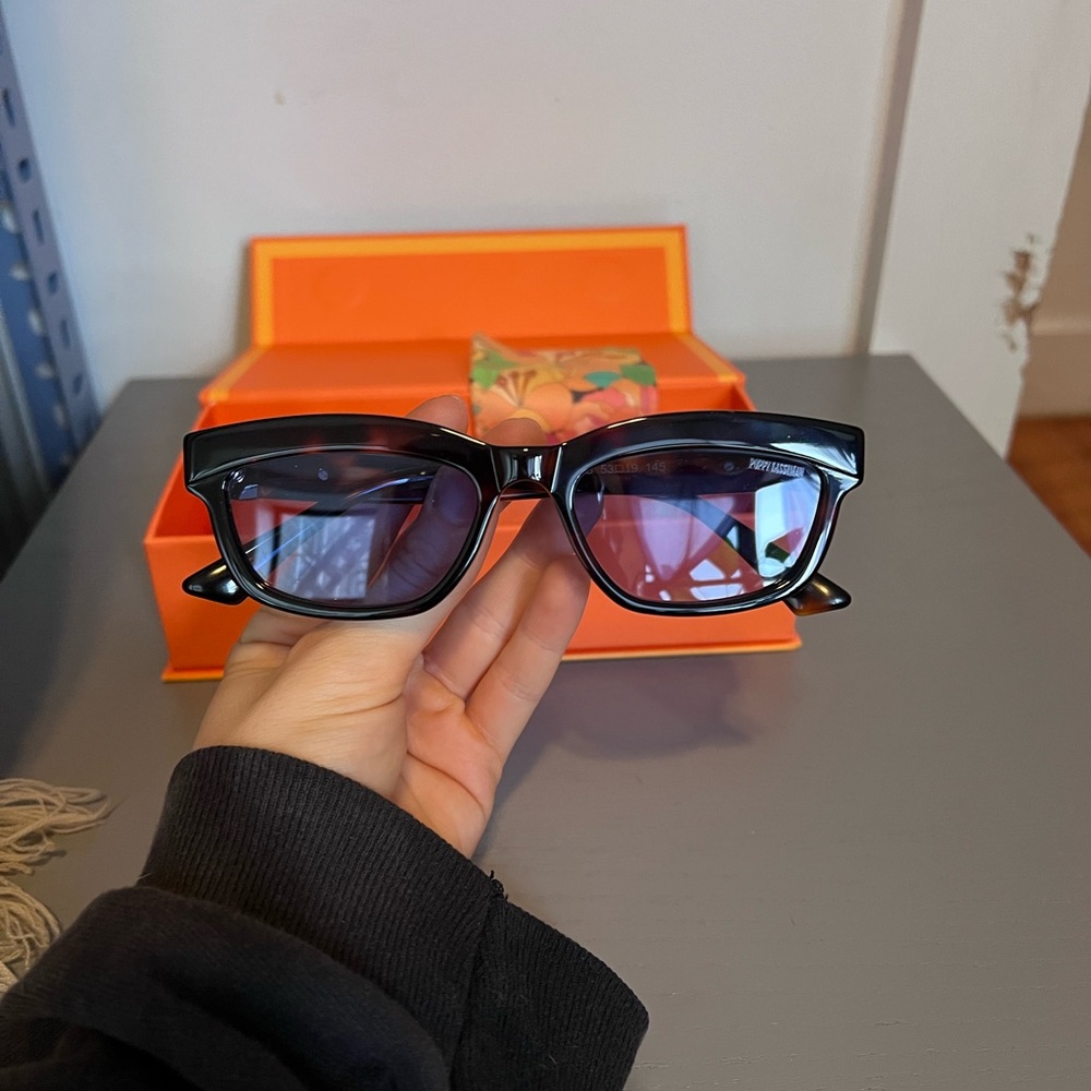 Poppy Lissiman black cat eye sunglasses